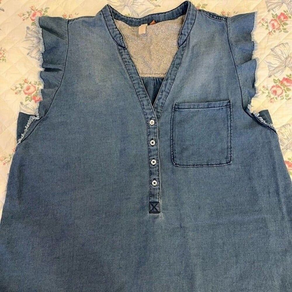 Pilcro Flounced Tunic Dress size Large Anthropologie - Picture 3 of 10